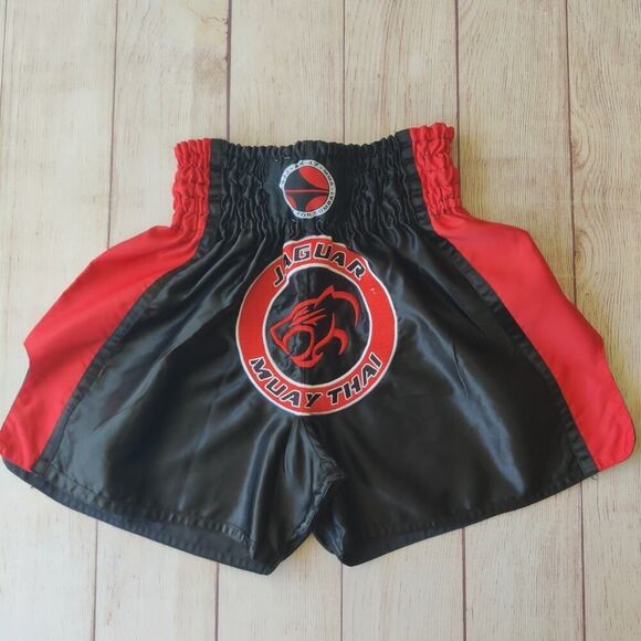 Jaguar Muay Thai embroidered boxing shorts sz M - Picture 1 of 10